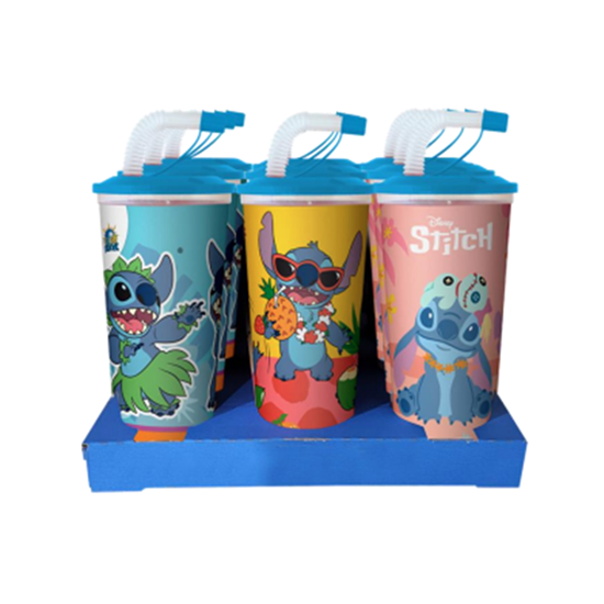 Stitch Drinking Cup with Straw With Cookies 40g pack shot