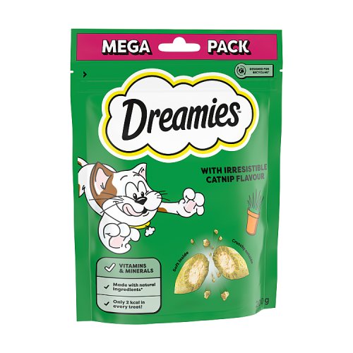 Dreamies Cat Treats & Catnip 200g pack shot