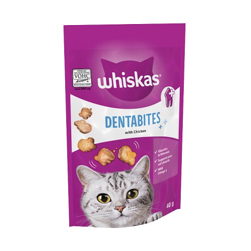 Whiskas Cat Treat Dentabites With Chicken 40g pack shot