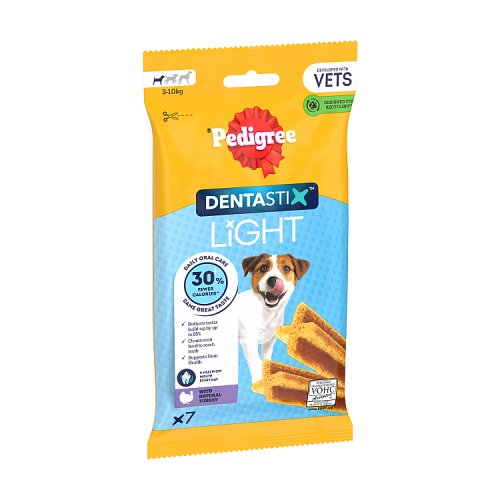 Pedigree Dentastix Light Daily Dental Chews Small Dog 7 Sticks 58g pack shot