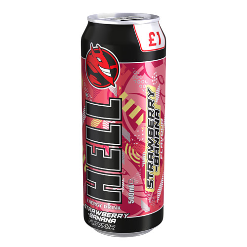 Hell Energy Strawberry & Banana 500ml PMP pack shot