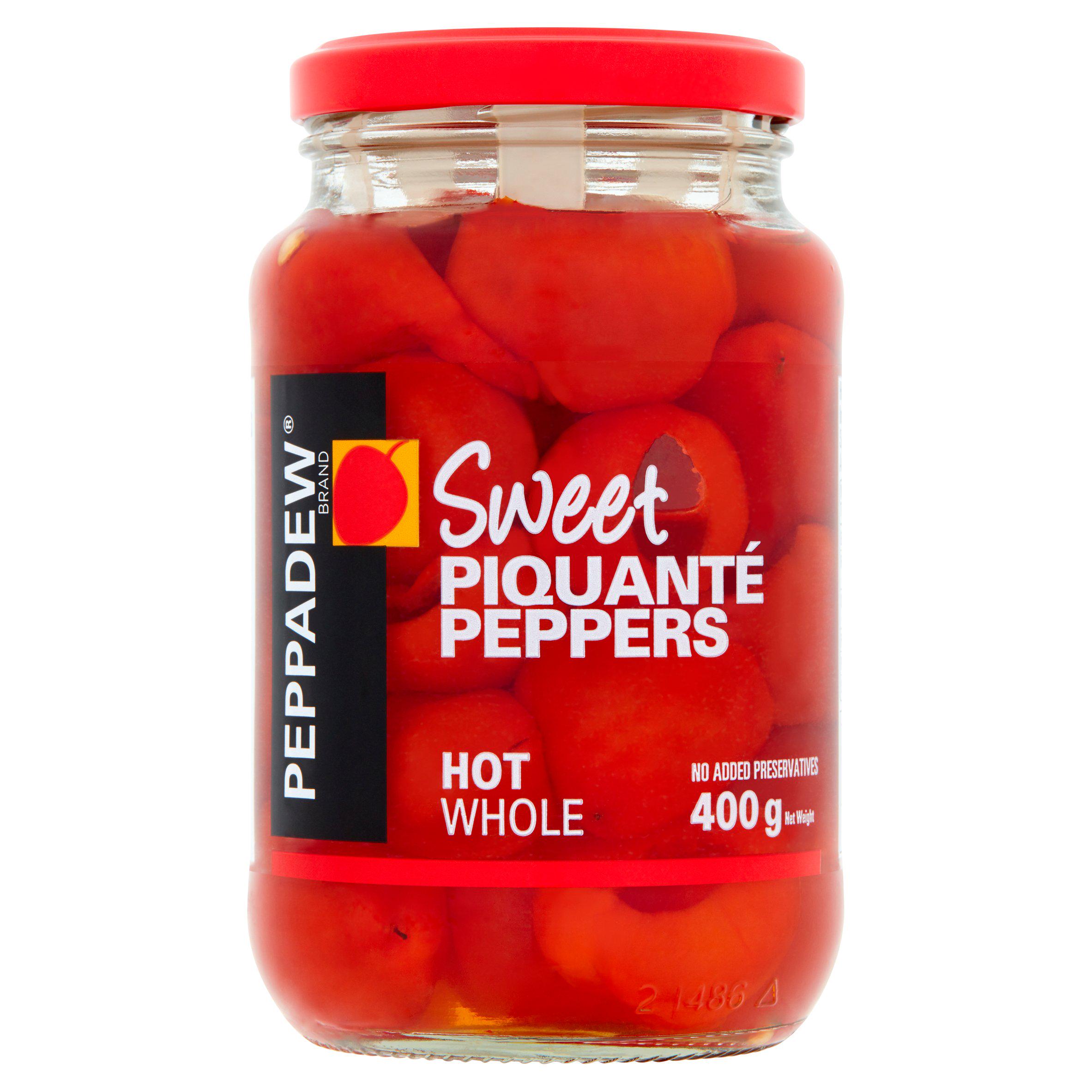 Peppadew Hot Piquante Pepper Slices 400g pack shot