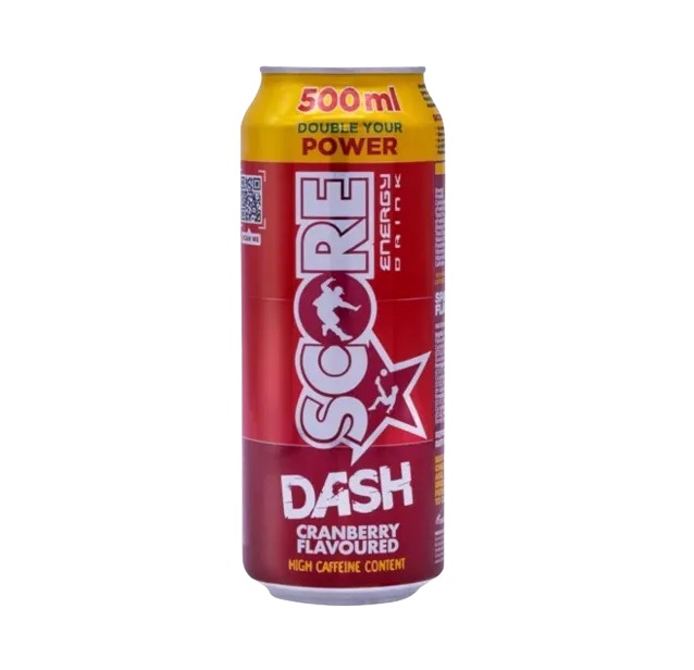 Score Cranberry Dash Energy Drink 500ml pack shot
