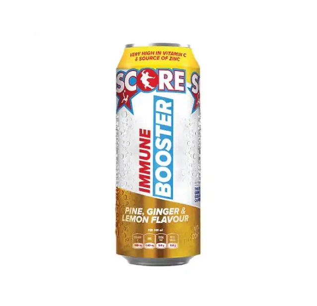 Score Immune Pine Ginger & Lemon Energy Drink 500ml pack shot