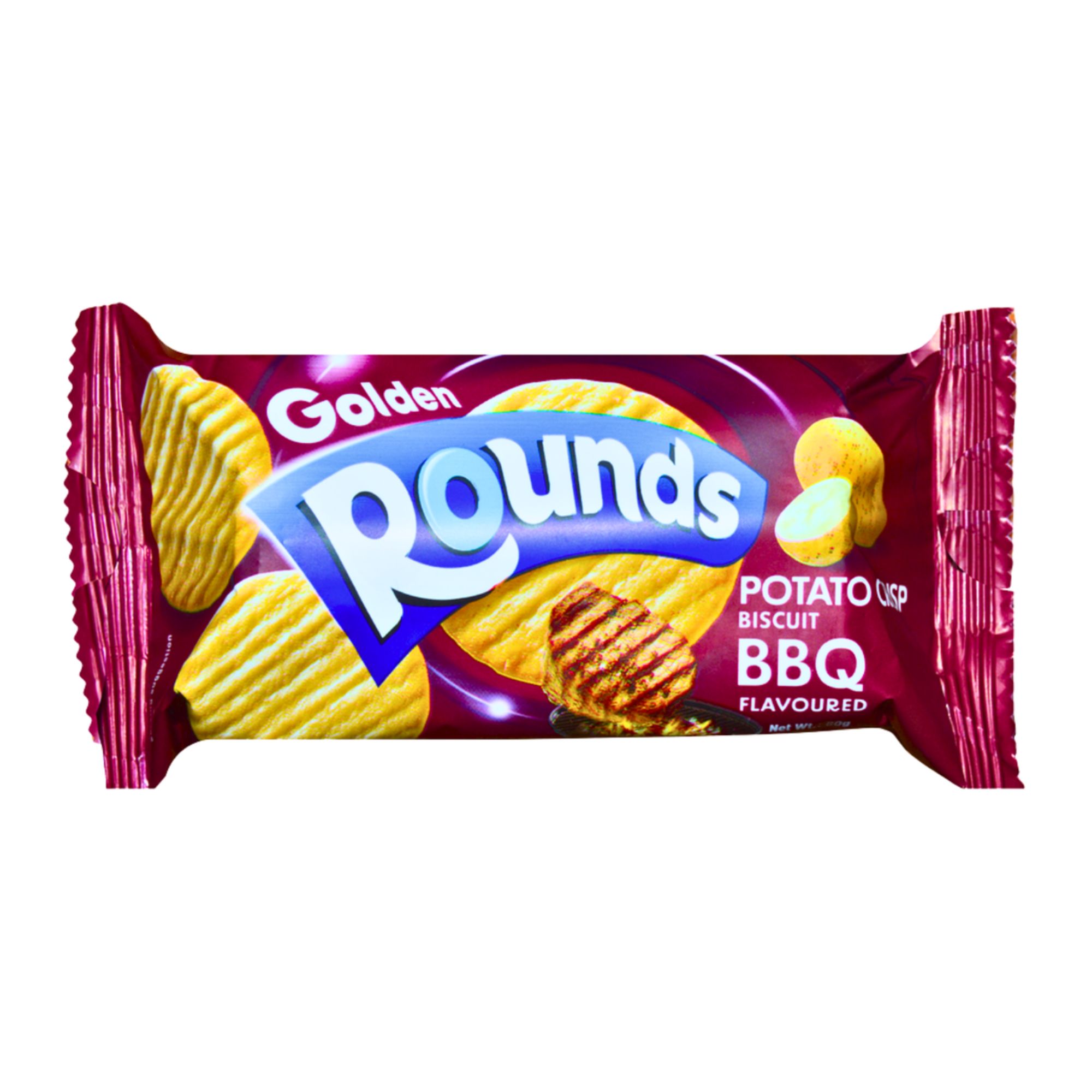 Golden Rounds Potato Crisp BBQ Biscuits 80g pack shot