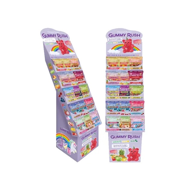 Gummy Rush Shipper Disply Stand FSDU 120s 90g pack shot