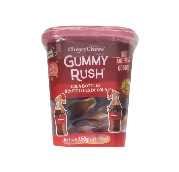 Gummy Rush Cola Bottles Tub 150g pack shot