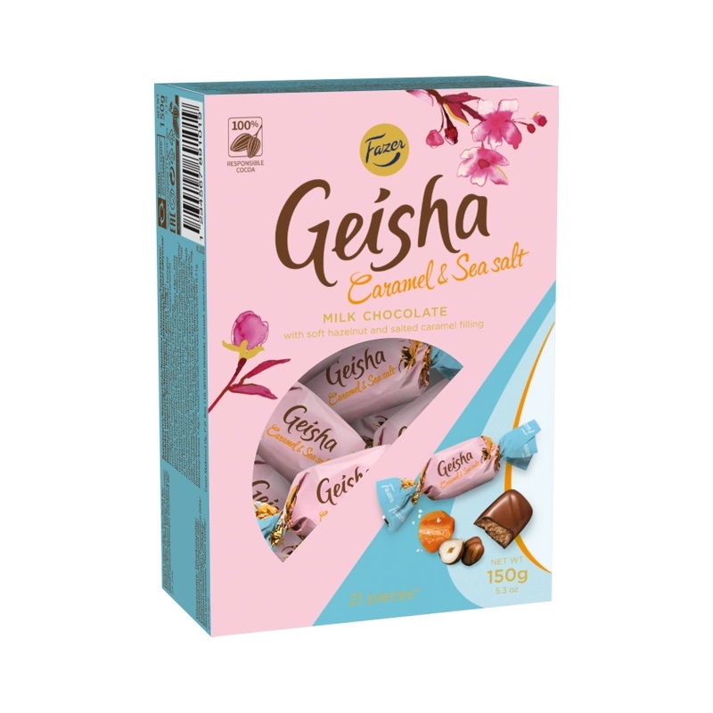 Fazer Geisha Chocolate Box Caramel & Sea Salt 150g pack shot