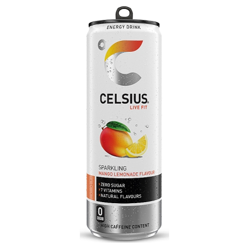 Celsius Mango Lemonade 355ml pack shot