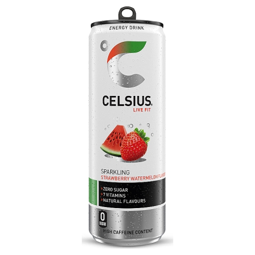 Celsius Strawberry & Watermellon 355ml pack shot