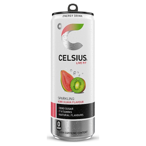 Celsius Kiwi & Guava 355ml pack shot