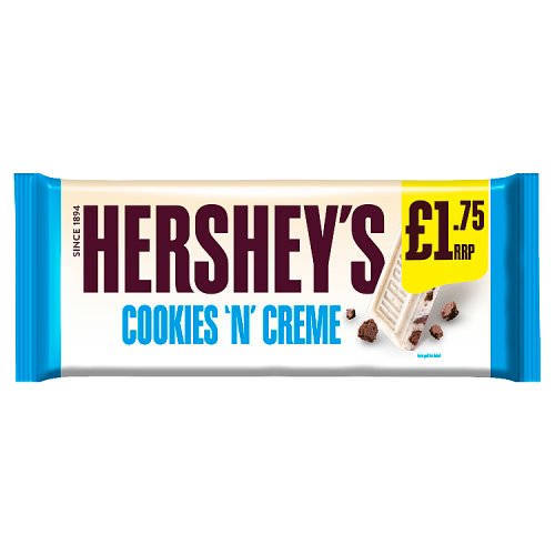 Hersheys Cookies N Creme Bar PM £1.75 90g pack shot