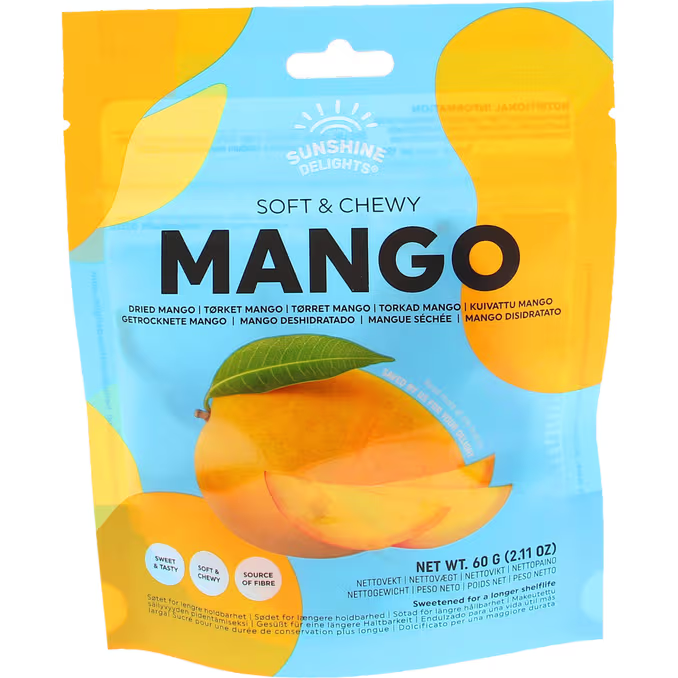 Sunshine Delights Soft & Chewy Mango 60g pack shot