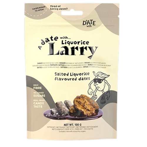 Sunshine Delights A Date & Liquorice Larry 100g pack shot