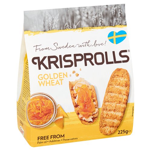 Krisprolls Golden Wheat 225g pack shot