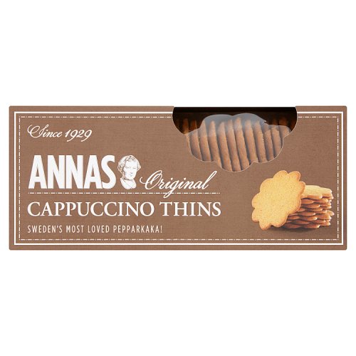 Annas Cappucino Thins 150g pack shot
