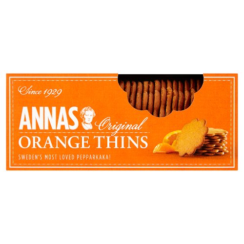 Annas Orange Thins 150g pack shot