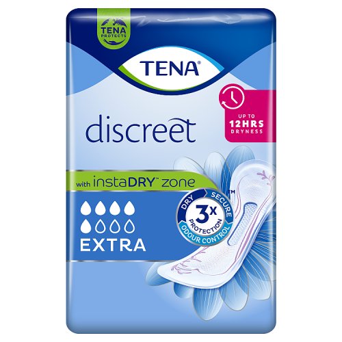Tena Discreet Extra Pads 10pk pack shot