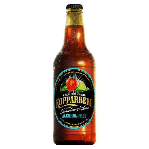 Kopparberg Alcohol Free Strawberry & Lime - 0% 500ml pack shot