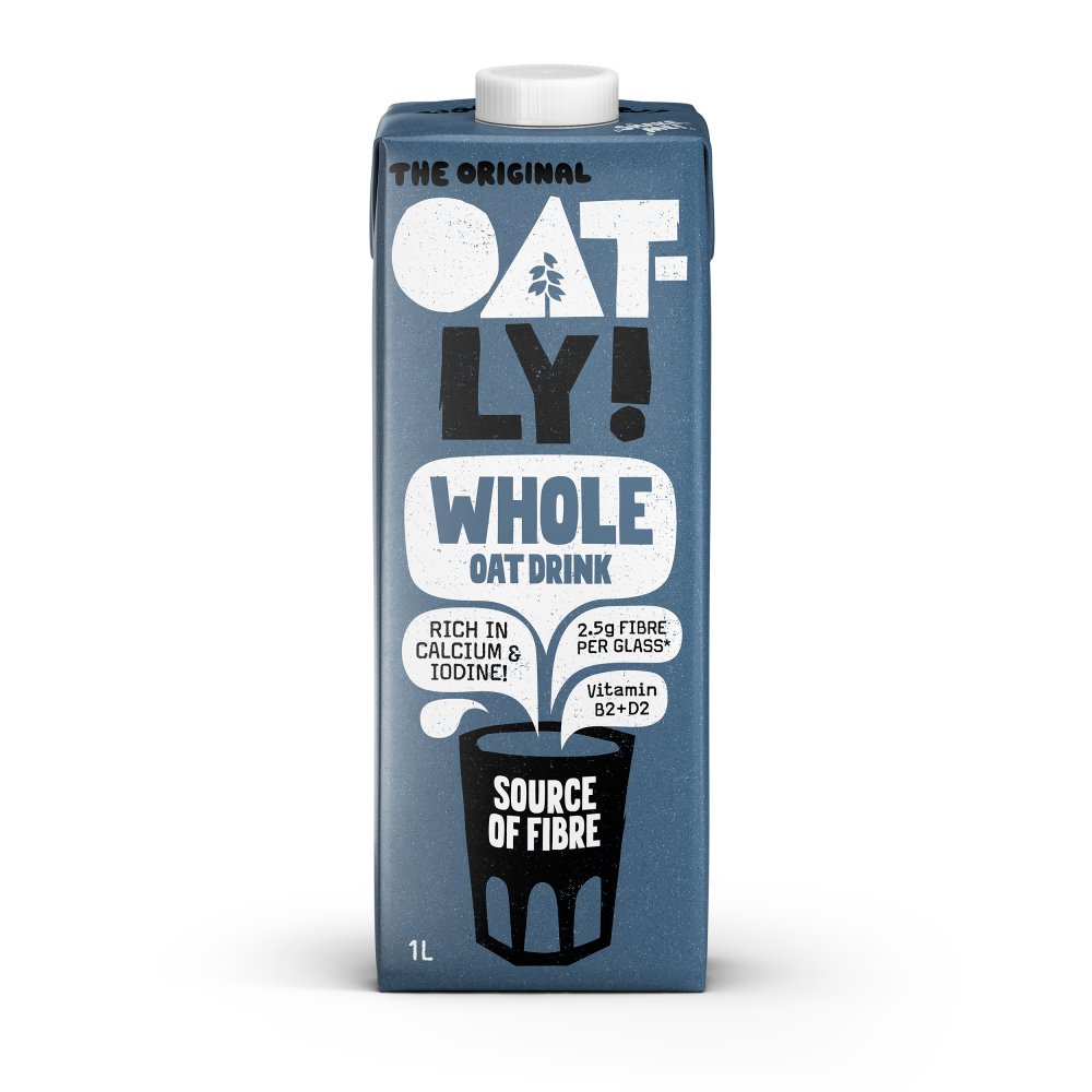 Oatly Oat Drink Whole 1Ltr pack shot