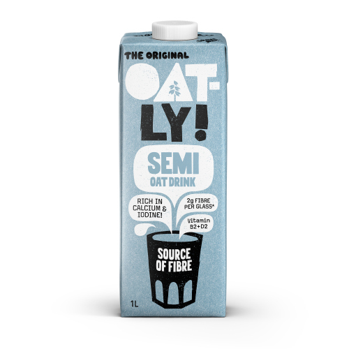 Oatly Oat Drink Semi 1Ltr pack shot