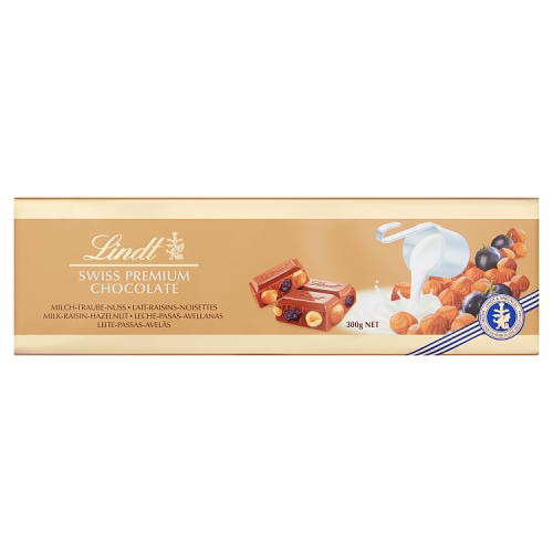 Lindt Swiss Premium Chocolate Bar 300g pack shot
