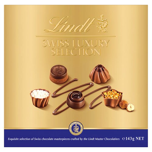 Lindt Swiss Luxury Selection 143g pack shot