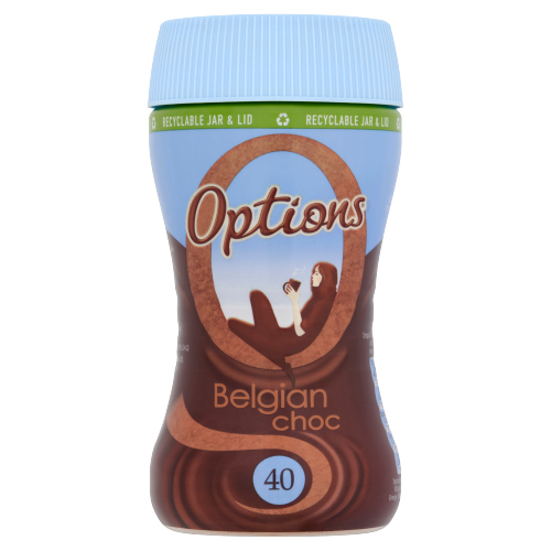 Options Belgian Chocolate Jar 220g pack shot