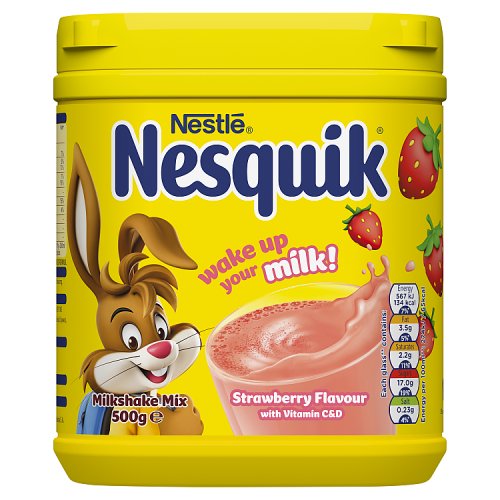 Nesquik Powder Strawberry 500g pack shot