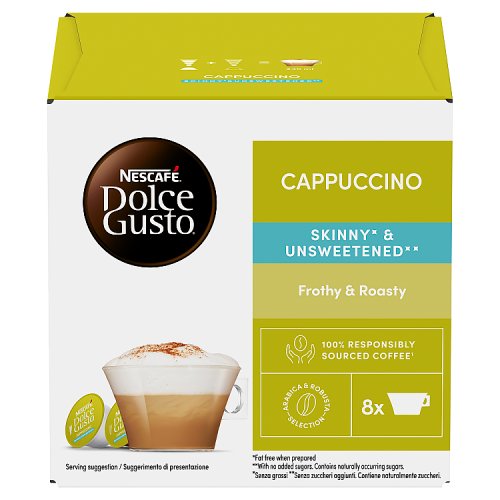 Nescafe Dolce Gusto Skinny Cappuccino 16s 161.6g pack shot