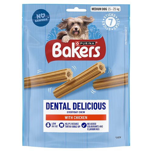 Bakers Dog Treats Dental Delicious Chicken 200g pack shot