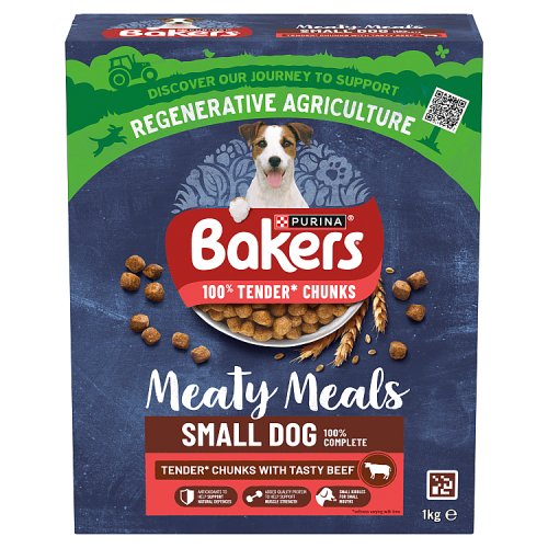 Bakers Meaty Meals Small Dog Beef 1kg pack shot