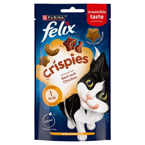 Felix Crispies Cat Treats Beef & Chicken 45g pack shot