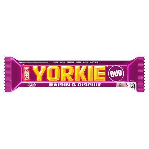 Yorkie Raisin & Biscuit Duo Single Bar 66g pack shot