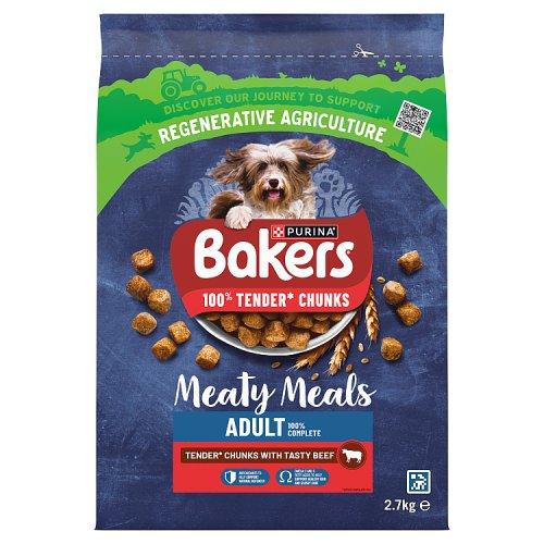 Bakers Adult Meaty Meals Beef 2.7kg pack shot