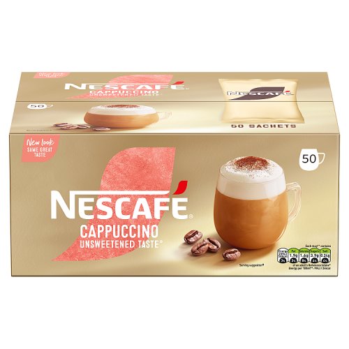 Nescafe Gold Cappuccino Unsweetened Sachets 50s (50 x 14.2g) pack shot