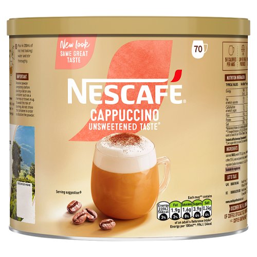 Nescafe Gold Cappuccino Unsweetened Tin 1kg pack shot