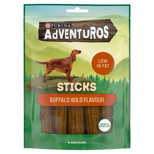 Adventuros Dog Treats Sticks Buffalo Wild 120g pack shot