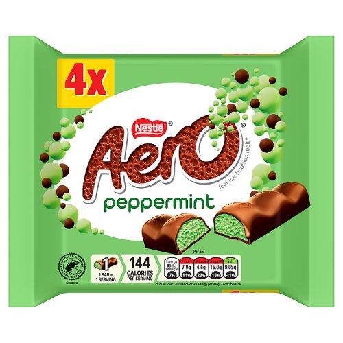 Aero 4pk Peppermint (4 x 27g) pack shot