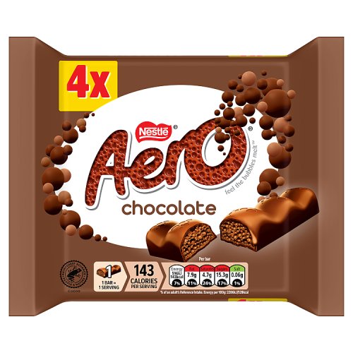 Aero 4pk Milk (4 x 27g) pack shot