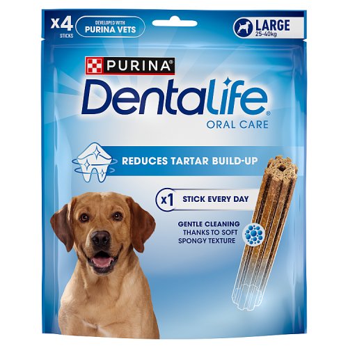 Dentalife Dental Large Dog Treat 4s Stick 115g pack shot