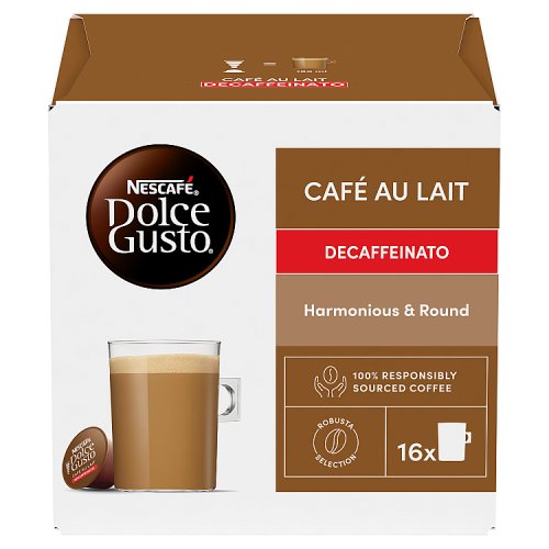 Nescafe Dolce Gusto Cafe Au Lait Decaf 16s 160g pack shot
