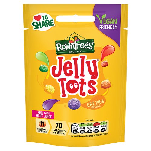 Rowntrees Pouch Jelly Tots 150g (Vegan) pack shot
