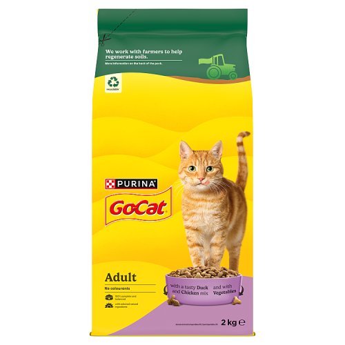 Go Cat Dry Food With Chicken & Duck 2kg pack shot