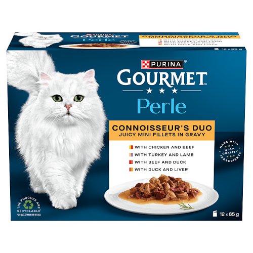 Gourmet Perle Connoisseurs Duo Meat (12 x 85g) pack shot