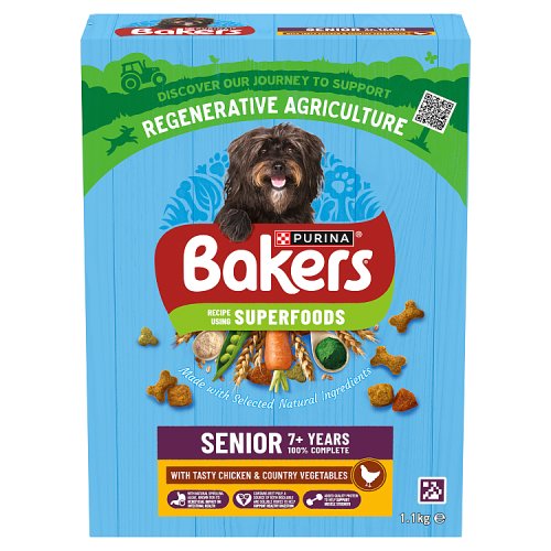 Bakers Senior Chicken & Vegetables 1.1kg pack shot