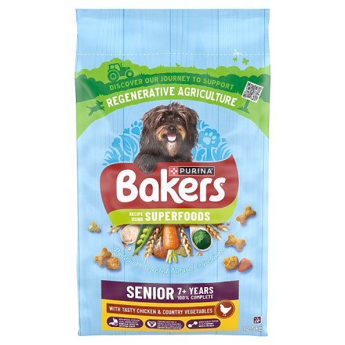 Bakers Senior Chicken & Vegetable 12.5kg pack shot
