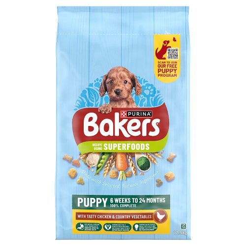 Bakers Puppy Chicken & Vegetable 12.5kg pack shot