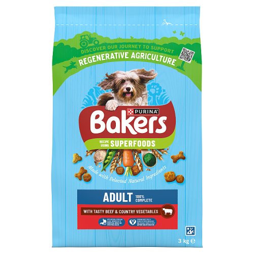 Bakers Adult Beef & Vegetable 3kg pack shot
