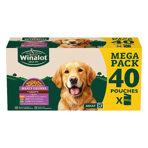 Winalot Meaty Chunks In Gravy (40 x 100g) pack shot